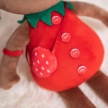 Cargar imagen en el visor de la galería, iFrodoll iFrodoll Personalized Deep Skin Tone Plush Strawberry Doll Red
