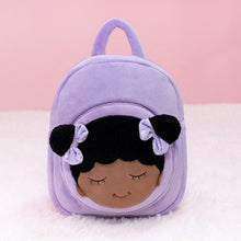 Carica l&#39;immagine nel visualizzatore di Gallery, OUOZZZ Personalized Deep Skin Tone Purple Backpack Purple Backpack