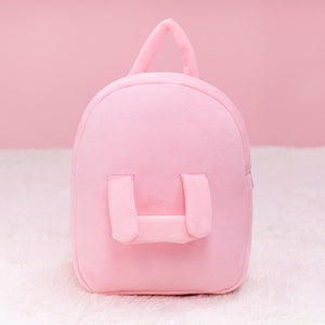 OUOZZZ Personalized Pink Plush Backpack Pink Bag