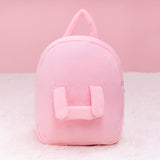 Pink Plush Backpack with Doll Carrier