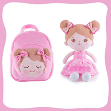 Ladda upp bild till gallerivisning, OUOZZZ Personalized Plush Doll and Optional Backpack A- Pink💗 / Gift Set With Backpack