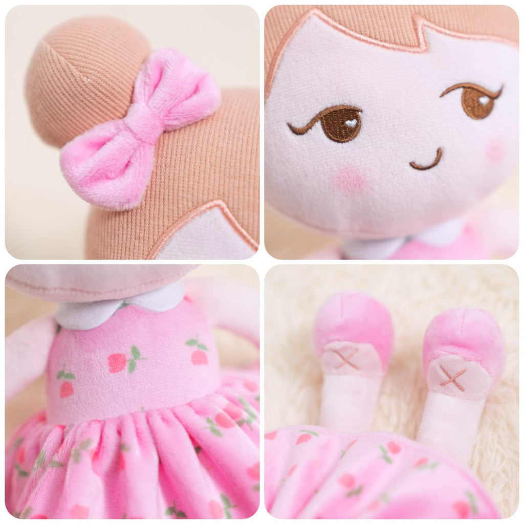 OUOZZZ Personalized Playful Pink Plush Doll Becky Pink