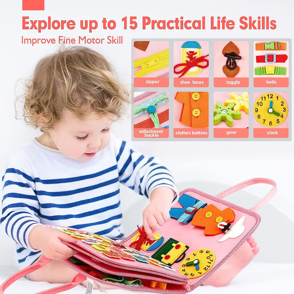Juguete Montessori de peluche de tablero ocupado para niños pequeños personalizado para niños pequeños de 1 2 3 4 años