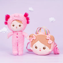 Carica l&#39;immagine nel visualizzatore di Gallery, OUOZZZ Personalized Pink Newt Plush Baby Doll