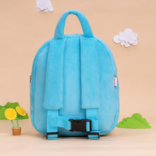Afbeelding in Gallery-weergave laden, Personalized Blue Plush Backpack