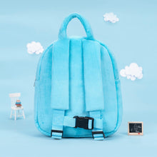Ladda upp bild till gallerivisning, OUOZZZ Personalized Blue Plush Baby Boy Backpack