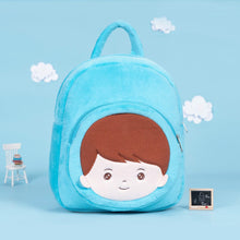 Charger l&#39;image dans la galerie, OUOZZZ Personalized Blue Plush Baby Boy Backpack