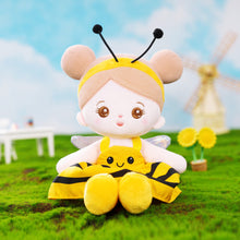 Laden Sie das Bild in den Galerie-Viewer, Personalized Yellow Bee Plush Baby Girl Doll