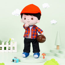 Charger l&#39;image dans la galerie, OUOZZZ Personalized Plaid Jacket Plush Baby Boy Doll Plaid Jacket