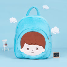 Cargar imagen en el visor de la galería, OUOZZZ Personalized Blue Plush Baby Boy Backpack