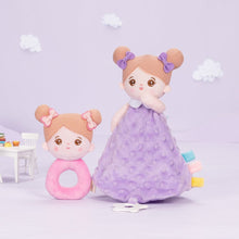 Ladda upp bild till gallerivisning, OUOZZZ Soft Baby Rattle Plush Toy Rattle &amp; Towel