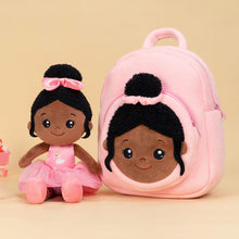 Load image into Gallery viewer, OUOZZZ OUOZZZ Personalized Doll + Backpack Bundle Deep Pink Nevaeh / With Backpack