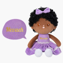 Ladda upp bild till gallerivisning, OUOZZZ Personalized Deep Skin Tone Plush Curly Hair Baby Girl Doll Only Doll⭕️