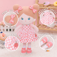 Ladda upp bild till gallerivisning, OUOZZZ Personalized Pink Blue Eyes Girl Plush Rag Baby Doll Only Doll⭕️