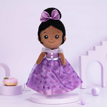 Cargar imagen en el visor de la galería, OUOZZZ Personalized Deep Skin Tone Plush Purple Princess Doll