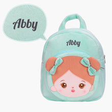 Load image into Gallery viewer, Personalized Green Plush Backpack