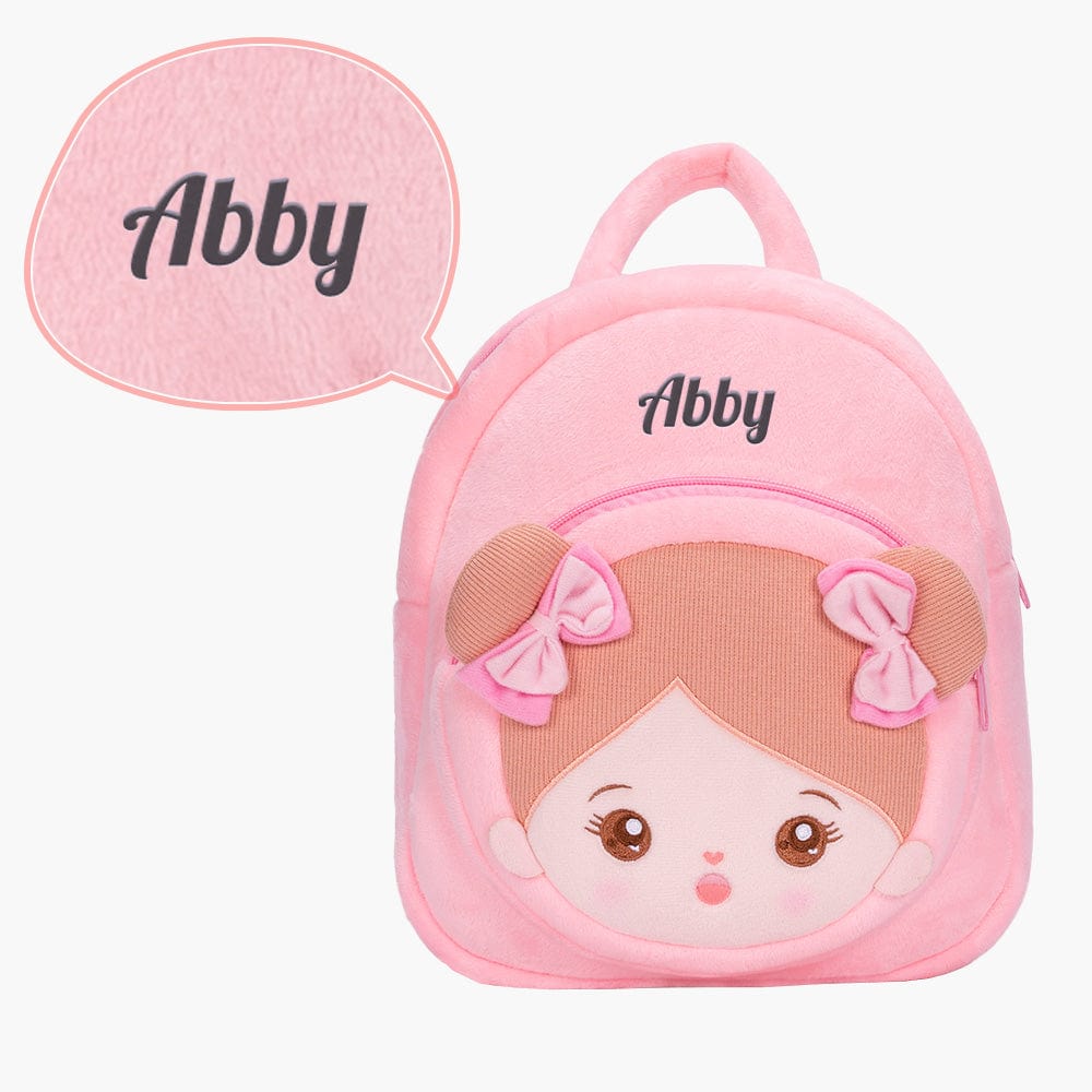 OUOZZZ New Upgrade - Personalized Plush (15 Inch) Doll Gift Set For Kids Pink Backpack🎒