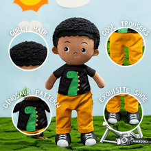 Afbeelding in Gallery-weergave laden, OUOZZZ Personalized Deep Skin Tone Plush Boy Doll
