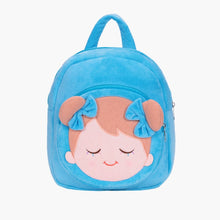 Ladda upp bild till gallerivisning, OUOZZZ Personalized Blue Plush Backpack