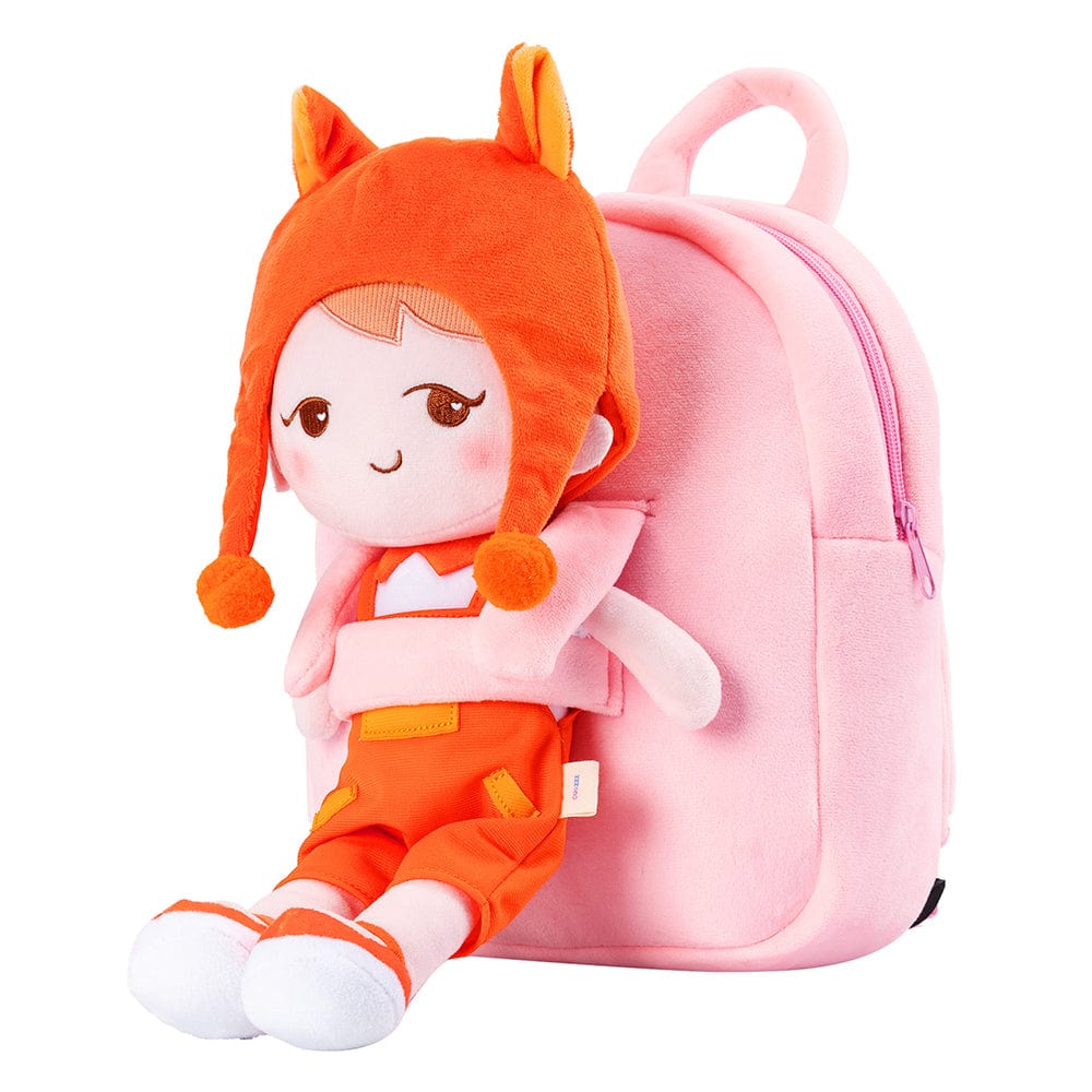 OUOZZZ Personalized Pink Plush Backpack Little Fox🦊