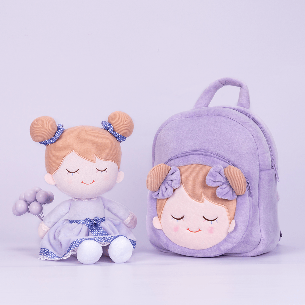 OUOZZZ OUOZZZ Personalized Doll + Backpack Bundle Light Purple Iris💜 / With Backpack