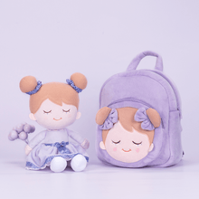 Load image into Gallery viewer, OUOZZZ OUOZZZ Personalized Doll + Backpack Bundle Light Purple Iris💜 / With Backpack