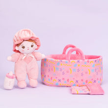 Laden Sie das Bild in den Galerie-Viewer, Personalizedoll Personalized Pink Mini Plush Baby Girl Doll &amp; Gift Set