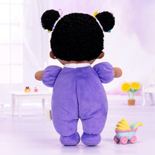 Load image into Gallery viewer, Personalized Purple Deep Skin Tone Mini Plush Baby Doll