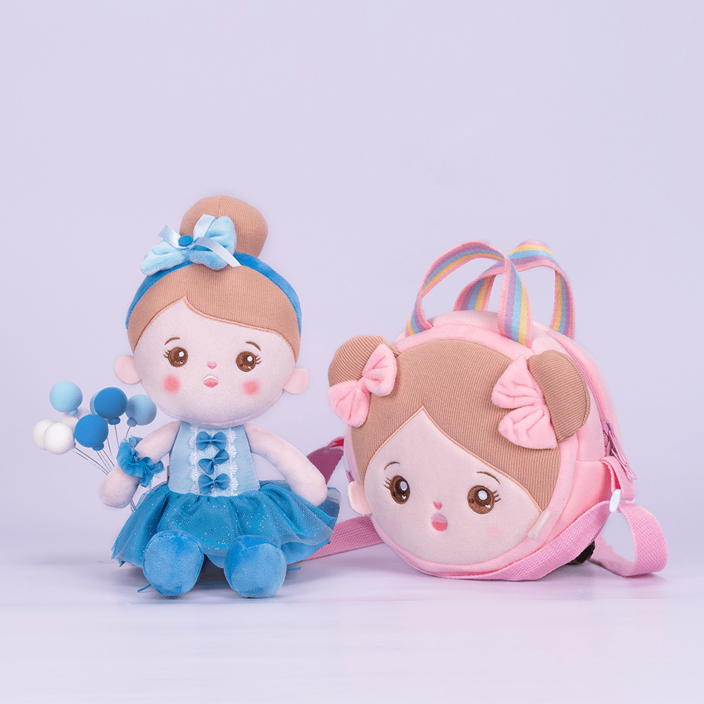 Personalizedoll Personalized Plush Doll + Shoulder Bag Combo Blue💙 / With Shoulder Bag