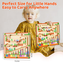 Indlæs billede til gallerivisning Magnetic Maze Montessori Wooden Puzzle Activity Board Toys for 3+ Year Old