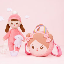 Ladda upp bild till gallerivisning, OUOZZZ Personalized Pink Lite Plush Rag Baby Doll With Shoulder Bag👜