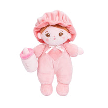 Charger l&#39;image dans la galerie, Personalizedoll Personalized Pink Mini Plush Baby Girl Doll &amp; Gift Set With Bottle🍼