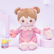 Load image into Gallery viewer, OUOZZZ Personalized Pink Sitting Position Plush Lite Baby Girl Doll
