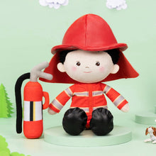 Laden Sie das Bild in den Galerie-Viewer, OUOZZZ Personalized Firemen Plush Baby Boy Doll Firemen