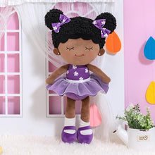 Afbeelding in Gallery-weergave laden, OUOZZZ Personalized Deep Skin Tone Purple Doll Purple