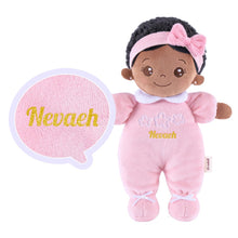Afbeelding in Gallery-weergave laden, OUOZZZ Personalized Deep Skin Tone Plush Doll Mini Pink