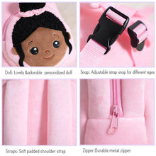 Load image into Gallery viewer, ouozzz Personalized Deep Skin Tone Pink Nevaeh Backpack Pink