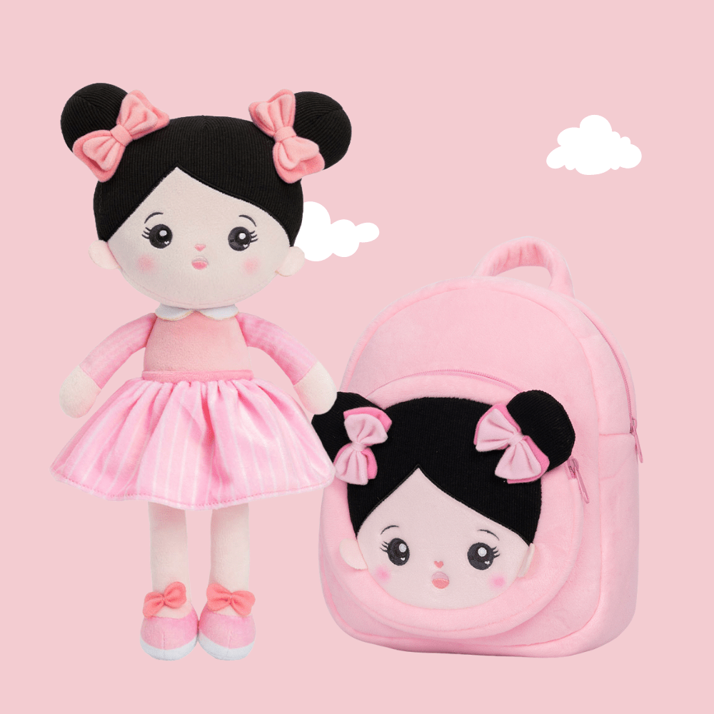 OUOZZZ Personalized Baby Doll + Backpack Combo Gift Set Black Hair Doll / Doll + Backpack (⭐Save $5)