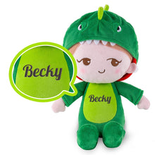 Carica l&#39;immagine nel visualizzatore di Gallery, OUOZZZ Personalized Plush Baby Doll And Optional Backpack Dinosaur Boy / Only Doll