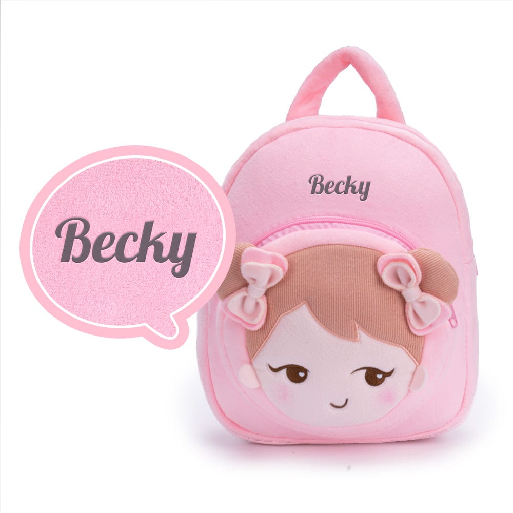 OUOZZZ Personalized Playful Girl Pink Backpack Only Backpack
