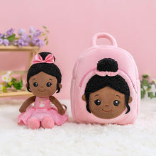 Carica l&#39;immagine nel visualizzatore di Gallery, OUOZZZ Personalized Plush Baby Doll And Optional Backpack Nevaeh - Pink / With Backpack