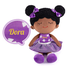 Indlæs billede til gallerivisning OUOZZZ Personalized Deep Skin Tone Plush Doll D - Purple