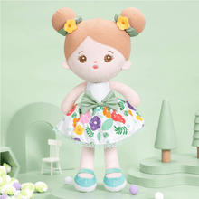 Indlæs billede til gallerivisning OUOZZZ Personalized Baby Doll + Backpack Combo Gift Set Green Summer Doll / Only Doll
