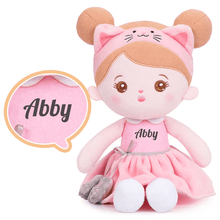 Afbeelding in Gallery-weergave laden, OUOZZZ OUOZZZ Personalized Doll + Backpack Bundle Pink Cat Girl / Only Doll