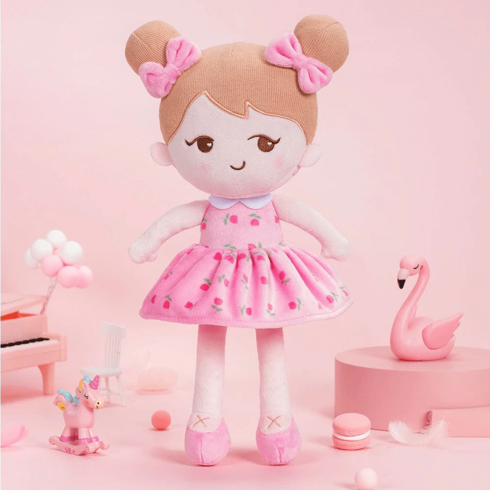 OUOZZZ Personalized Baby Doll + Backpack Combo Gift Set Pink Becky Doll / Only Doll