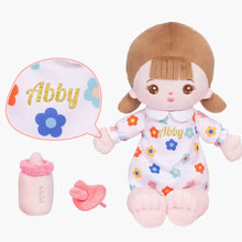 Load image into Gallery viewer, OUOZZZ Personalized White Sitting Position Plush Lite Baby Girl Doll