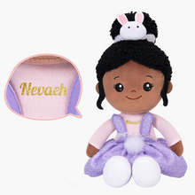 Load image into Gallery viewer, Personalized Deep Skin Tone Plush Doll