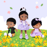 Personalized Deep Skin Tone Plush Doll