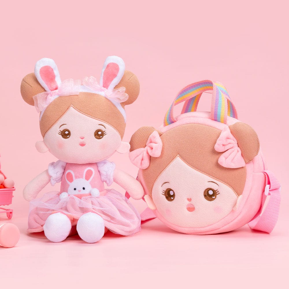 Personalizedoll Personalized Plush Doll + Shoulder Bag Combo Rabbit 🐰 / With Shoulder Bag