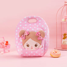 Laden Sie das Bild in den Galerie-Viewer, Personalizedoll Personalized Pink Plush Large Capacity Lunch Bag Lunch Bag